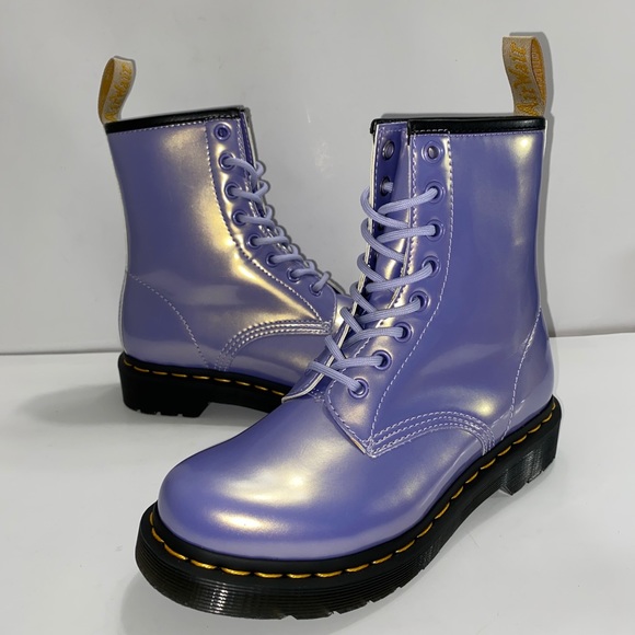 DR MARTENS 1460 VEGAN BOOT IN PURPLE HEATHER - Picture 3 of 11